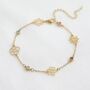Custom Birth Month Flower And Gemstone Bracelet, thumbnail 1 of 5