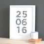 Personalised Floral Numbers Anniversary Print, thumbnail 4 of 6