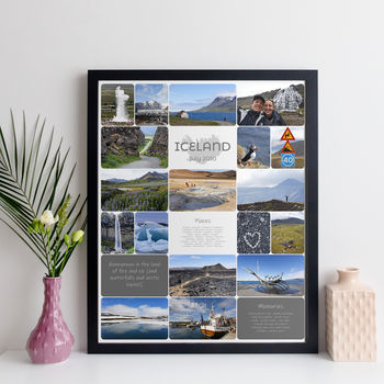 Personalised Photo Collage Print For Travel, 5 of 10