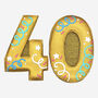 Hand Iced 40th Birthday Biscuit, thumbnail 3 of 3