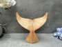 Hand Carved 19cm Diving Whale Tail Wooden Ornament Gift, thumbnail 1 of 12