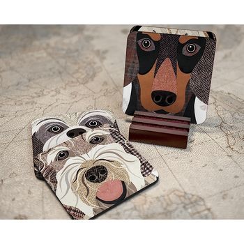 Dog Coasters 64 'Close Up' Designs By Simon Hart | notonthehighstreet.com