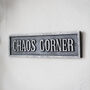 Iron Wall Sign Plaque Chaos Corner, thumbnail 2 of 2