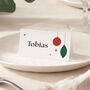 Striped Baubles Christmas Dinner Place Cards, thumbnail 2 of 2