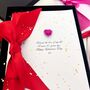 Personalised Bedazzled Red Love Heart Valentines Card, thumbnail 7 of 8