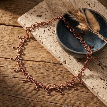Copper Chain Statement Necklace, 6 of 6