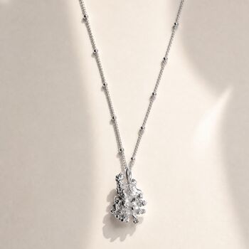 Gold Or Silver Saltwater Coral Pendant Necklace, 2 of 4