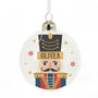 Personalised Nutcracker Christmas Glass Bauble, thumbnail 4 of 4