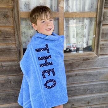 Personalised Children's Beach Towel With Letters, 2 of 10