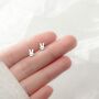 'Hip Hop' Birthday Bunny Sterling Silver Earrings, thumbnail 5 of 5