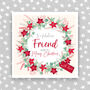 Fabulous Friend Wreath Christmas Card, thumbnail 1 of 3