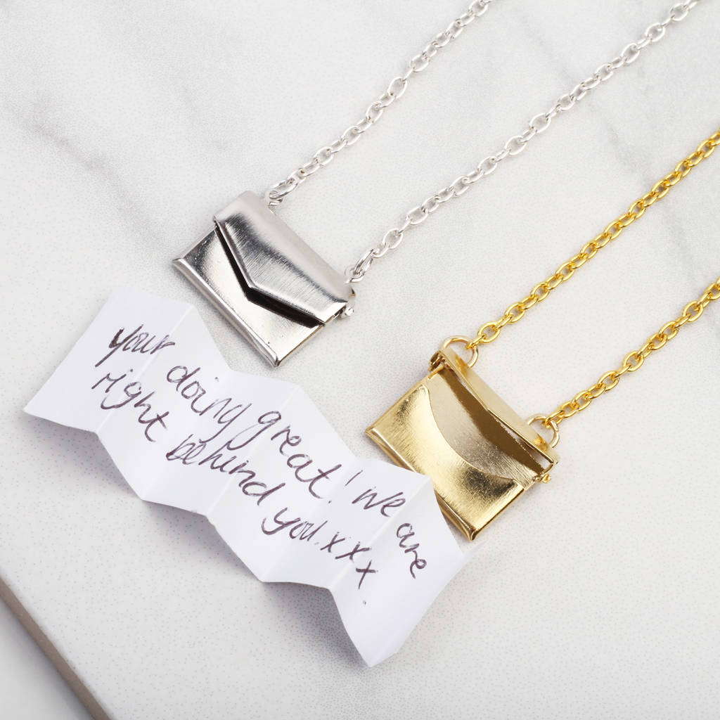 Envelope Personalised Locket Necklace Gift For Her By LHG Designs