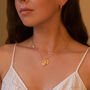 Dainty 14 K Gold Star Sun Necklace, thumbnail 7 of 10