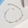 Sterling Silver Paperclip Chain Bracelet, thumbnail 1 of 4