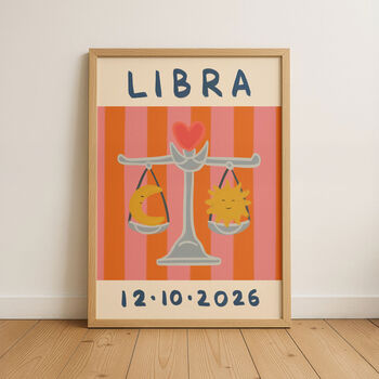 Horoscope Kids Personalised Birthday Art Print, 6 of 12