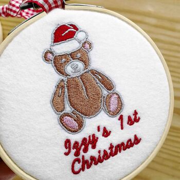 Personalised Baby First Christmas Tree Decoration Gift, 7 of 9