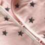 Pink Star Print Zipped Babygrow, thumbnail 3 of 3
