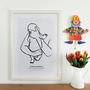 'The Hug' Personalised To Scale New Baby Print, thumbnail 2 of 4