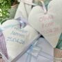 Linen Baby Name Heart, thumbnail 1 of 12