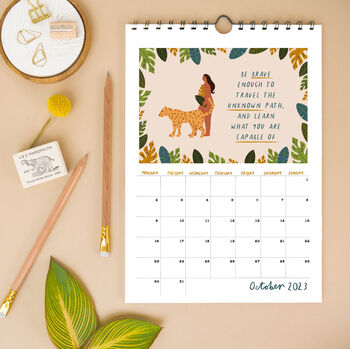 A4 Wild Women Personalised 2023 Monthly Calendar, 5 of 5