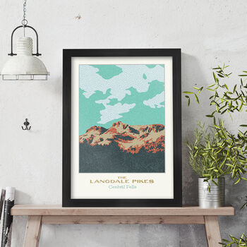The Langdale Pikes, Central Fells Lake District Poster, 4 of 4