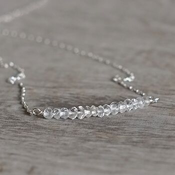 April Birthstone Real Crystal Necklace, 5 of 7