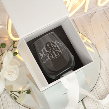Personalised Gin Label Stemless Glass, 6 of 7