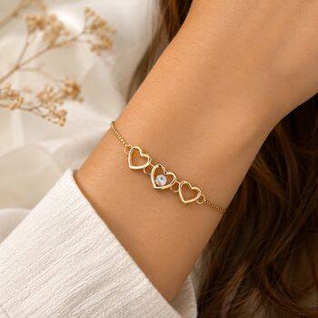 30th Birthday Crystal Heart Drawstring Bracelet, 3 of 7