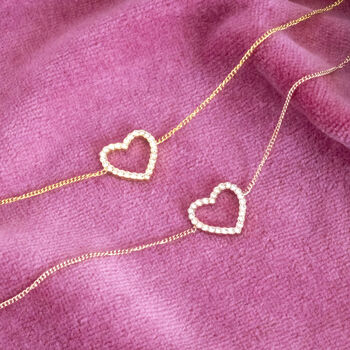 Crystal Outline Heart Bracelet, 7 of 9