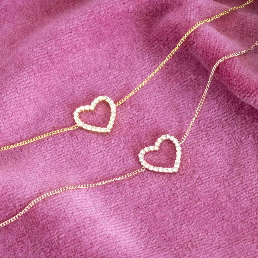 Crystal Outline Heart Bracelet By Joy by Corrine Smith ...