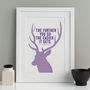 Stag Head Personalised Quote Print, thumbnail 5 of 8