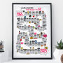 60th Birthday Personalised Print The Road To 60, thumbnail 2 of 6