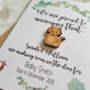Woodland Pregnancy And Baby Announcement Postcard, thumbnail 5 of 8