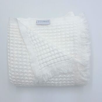Mediterranean Waffle Towel Chalky White, 12 of 12