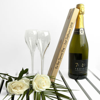 Personalised Welsh Ash Champagne Holder, 3 of 4