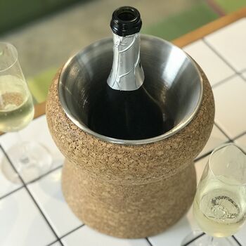 Cork And Steel Wine Cooler 11th Anniversary Gift, 10 of 12