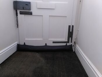 Grey Waterproof Draught Stopper With Hanging Loops, 5 of 6