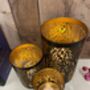 Stag Pillar Candle Holder 20cm Black And Gold Metal Gift, thumbnail 3 of 11