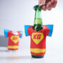 Personalised Superhero Shirt Can Cooler, thumbnail 4 of 6