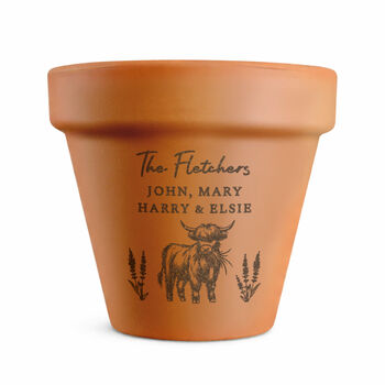 Personalised New Home Terracotta Plant Pot For Family, 2 of 3