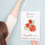 Birth Flower Personalised Water Colour Hanging Print, thumbnail 10 of 12