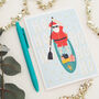 Paddle Boarding Santa Christmas Card, thumbnail 4 of 5