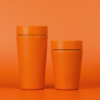 Circular And Co Travel Mug Made From Recycled Stainless Steel 8oz Sunrise Orange, 3 of 8