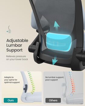 Drafting Chair Mesh Office Chair With Footrest, 6 of 7