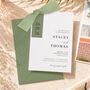 Luxury Raw Trim Chiffon Ribbon Wedding Invitation With Envelope Suite Premium Printed, thumbnail 1 of 12