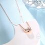 Sterling Silver Minimalist Cz Bubble Pendant Necklace, thumbnail 5 of 12