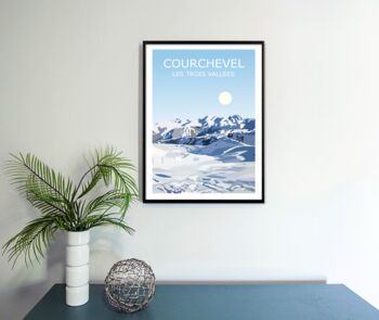 Courchevel Three Valleys Ski Resort Art Print, 3 of 3