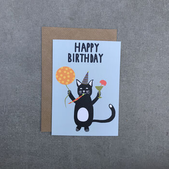 Happy Birthday Cat Greetings Card, 5 of 8