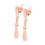 Falling Drop Earrings In Rose Gold Vermeil, thumbnail 1 of 4