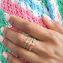Non Tarnish Layered Cluster Pink Stone Adjustable Ring, thumbnail 1 of 10